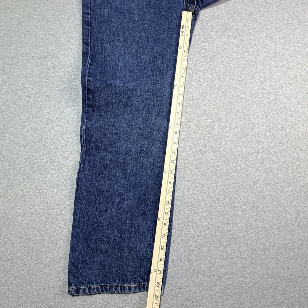 Levis 505 Jeans Men's 38x30 Regular Straight Blue Denim Wash Jeans Cotton Casual